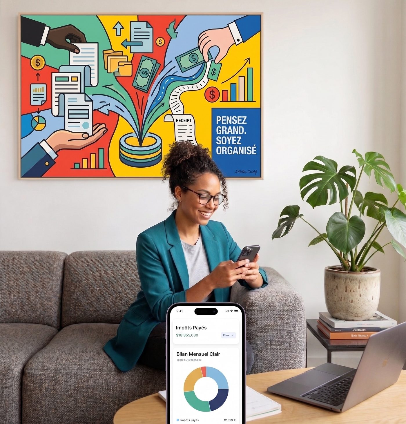 Suivi de la comptabilité depuis son téléphone avec Plume Compta